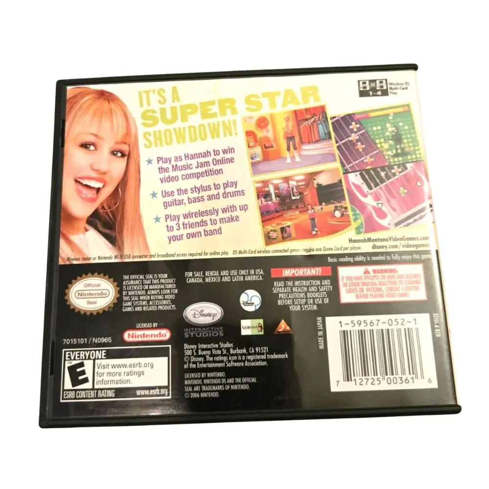 Hannah Montana Music Jam Nintendo DS 3DS Video Game (CIB) Tested